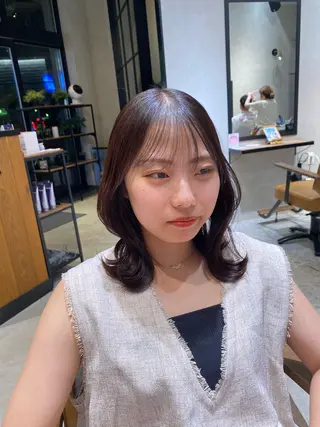 ミディアム Natsuki/韓国 ボブ/レイヤーカットのヘアスタイル