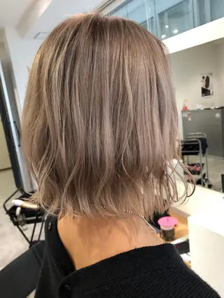 ミディアム カラー ヘアアレンジ 京都美容師 塩のヘアスタイル