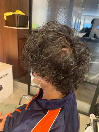 ショート メンズ メンズパーマ/難波/ 心斎橋　室園亮佑のヘアスタイル