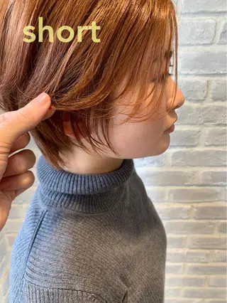 ショート カラー パーマ la fith所属・rico_by ヘアとアイブロウのヘアスタイル