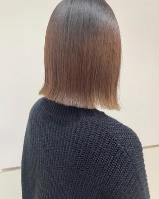 ミディアム まいか🤎髪質改善 ミルクティーボブ🎀のヘアスタイル