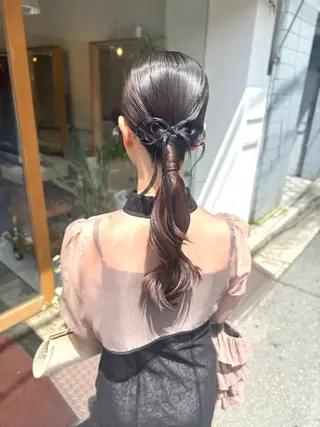 ロング ヘアアレンジ 安永 涼のヘアスタイル