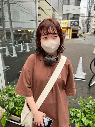 ミディアム カラー パーマ ショート/パーマ/ カラー/FUKOのヘアスタイル