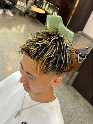 ミディアム カラー CuMARi所属・歴7年🔥メンズ専門 100％満足させますのヘアスタイル