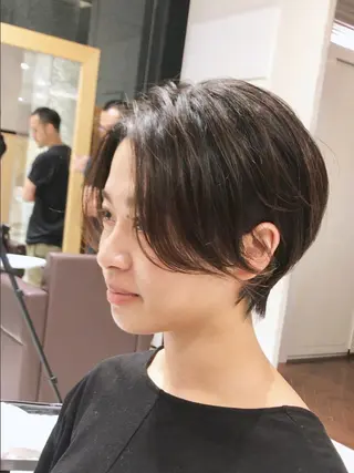 ショート ショート白髪染め無料 ／河瀬謙介のヘアスタイル