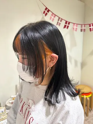 ミディアム カラー 小島 咲音/艶カラー /酸性ストレートのヘアスタイル