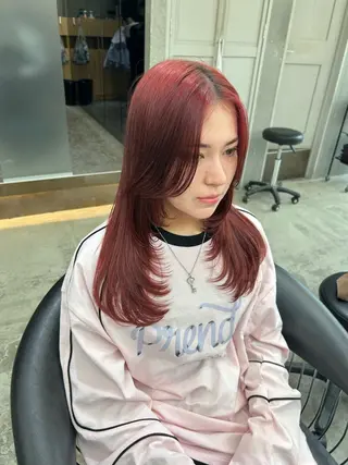 ロング レイヤーカットモデル ショートカット/颯大のヘアスタイル