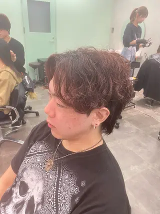 カラー パーマ メンズ 進藤彪雅/メンズ/ 千葉駅【GENiE】のヘアスタイル