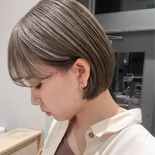 ショート カラー cie所属・ボブ/ミニボブ 透明感カラーkadoのヘアスタイル