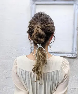 セミロング ヘアアレンジ Ruheplatz所属・HIKARI＠ Ruheplatzのヘアスタイル