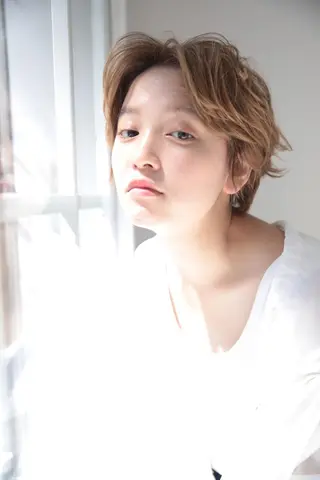 ショート カラー パーマ ヘアアレンジ 山下 直人のヘアスタイル