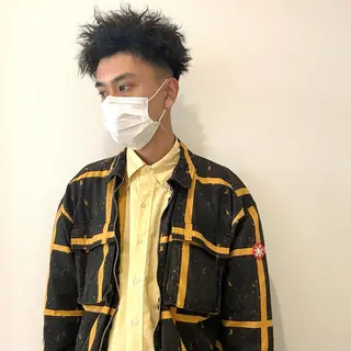 ショート パーマ メンズ 永野 正芳のヘアスタイル