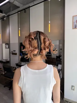 ミディアム ヘアアレンジ 福岡透明感カラー/ 髪質改善/ayaneのヘアスタイル