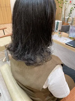 ミディアム パーマ 神野 れなのヘアスタイル