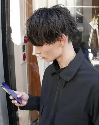パーマ メンズ 馬場 斗生のヘアスタイル