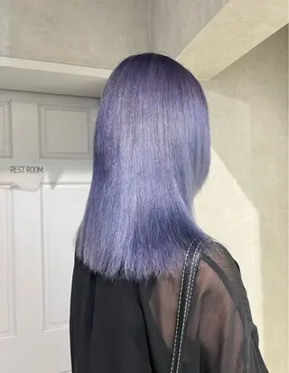 ミディアム カラー 艶ハイトーン/ 輝保🤍✨のヘアスタイル