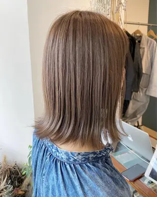 ミディアム カラー パーマ OVER→三軒茶屋 /縮毛矯正・髪質改善のヘアスタイル