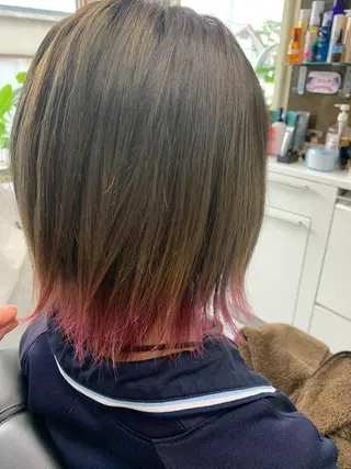 ミディアム カラー ストウ ナナエのヘアスタイル