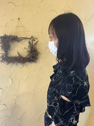 セミロング 柘植 雅大のヘアスタイル