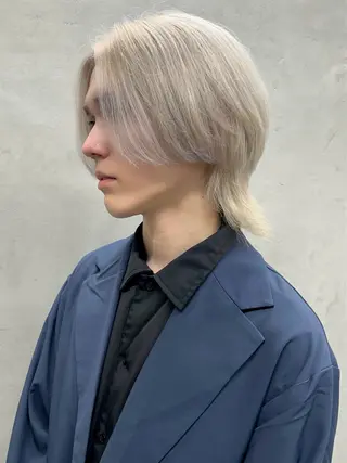 ショート カラー メンズ 🫐寒色系カラー 🫐ヤマナカリリカのヘアスタイル