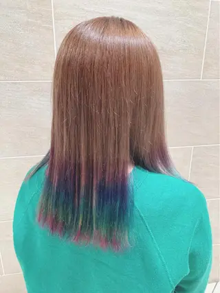 セミロング カラー 宮原 佳苗のヘアスタイル