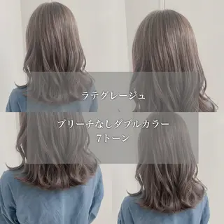ミディアム 透明感/グレージュ/ ベージュ/るな🪽のヘアスタイル