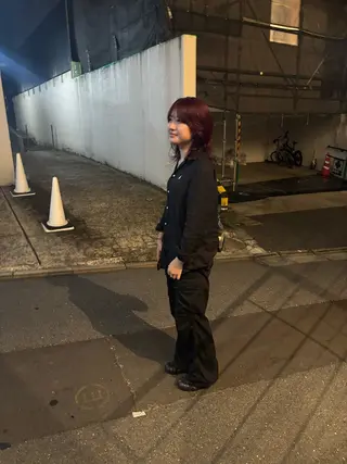 ロング カラー ツユザキ ハナカのヘアスタイル