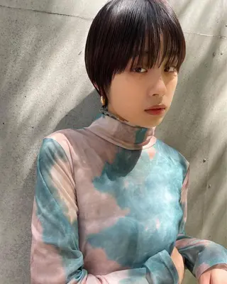 ショート カラー vain所属・パーマウルフショート 濱田匠のヘアスタイル