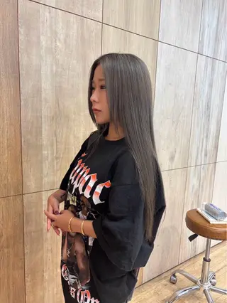 ロング カラー 洛樹 /海外風ヘアー /フェードカットのヘアスタイル
