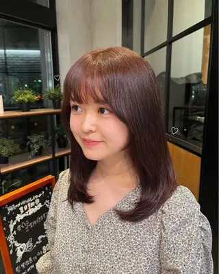 セミロング カラー ヘアアレンジ yuuri🎀/大宮 /韓国ヘア/レイヤーのヘアスタイル