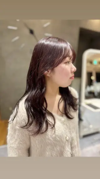 セミロング カラー 🎵ブリーチカラー∕ レイヤー∕ねね🎵のヘアスタイル