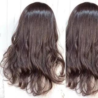 ロング カラー JuNブリーチに 縮毛矯正するプロのヘアスタイル