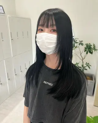 セミロング 韓国ヘア🩶侑矢 艶髪透明感/福岡のヘアスタイル