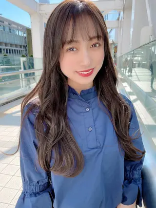 ロング カラー ヘアアレンジ 顔周りカット/髪質改 善/新宿/畑中稔里のヘアスタイル