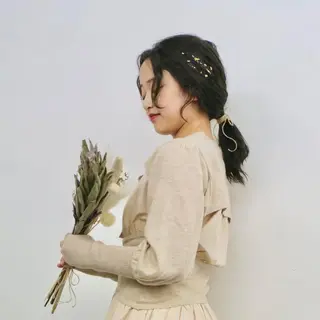 ミディアム ヘアアレンジ 山田 里美のヘアスタイル