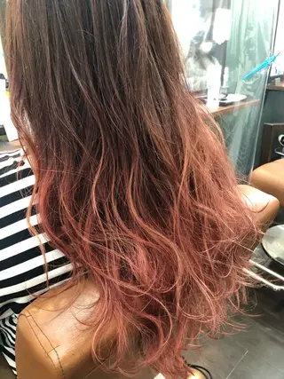 セミロング カラー 竹下 了史のヘアスタイル