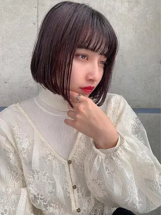 セミロング カラー メンズ キッズ 💎髪質改善縮毛矯正 SHU💎のヘアスタイル