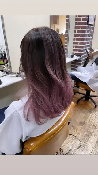 ミディアム カラー GIMMICK pasha所属・asumi/栄/ハイ トーン/ブリーチ/のヘアスタイル