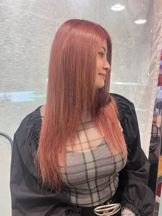 ロング カラー 酸性ストレート 🤍🎀honokaのヘアスタイル