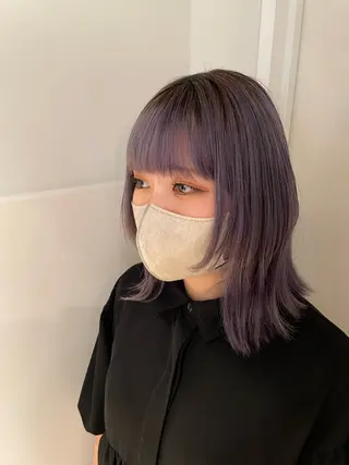 ミディアム カラー shoko/ 海外ガール風パーマのヘアスタイル