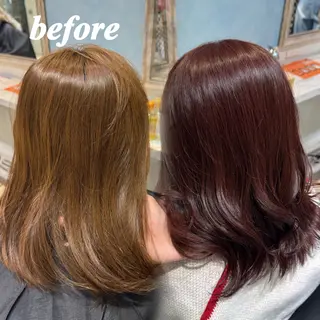 ミディアム カラー 🦋ブリーチカラー/ 専門Aya💖のヘアスタイル