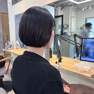 ミディアム 桜木町2分/くびれ /ボブ/ナチュラルのヘアスタイル