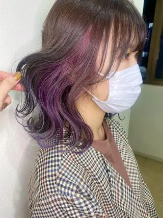 ミディアム ハイトーンカラー🍑 心斎橋のヘアスタイル