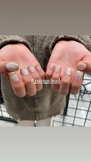 ネイル 淡色ネイル 🎀moeのネイルデザイン