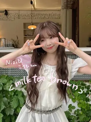 カラー 韓国透明感color 🤍sawako🏹のヘアスタイル