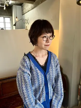 ショート パーマ room3小出 奈央子のヘアスタイル