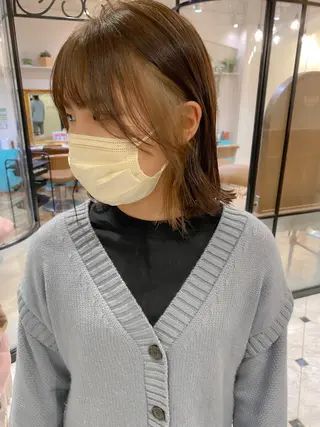 ショート カラー ボブ韓国風レイヤー 髪質改善/畠中ケントのヘアスタイル