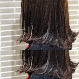 ミディアム カラー ヘアアレンジ 山北 咲子のヘアスタイル