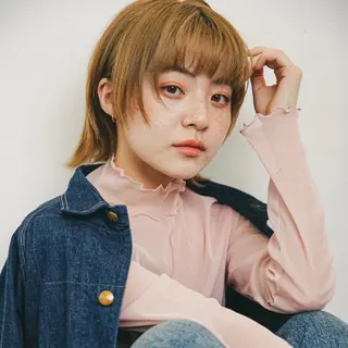 ショート カラー カコ/レイヤーカット ヘアアレンジのヘアスタイル