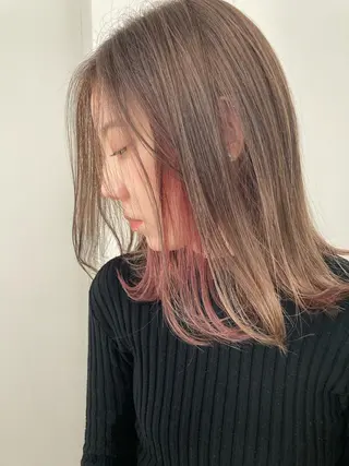ミディアム カラー ブリーチカラー🌈 石垣翔太のヘアスタイル